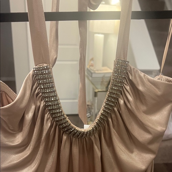 Cache Gold Backless Halter Dress - Picture 4 of 4